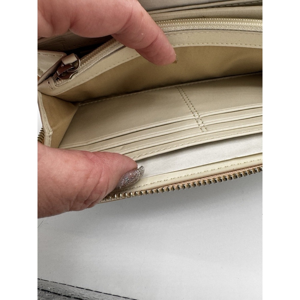 NEW Vintage coach Patchwork Long Wallet Navy And Cream Solid And Stripe GC PT3 - Picture 6 of 7
